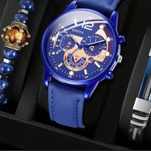 Geneva Blue Men's Chronograph Watch